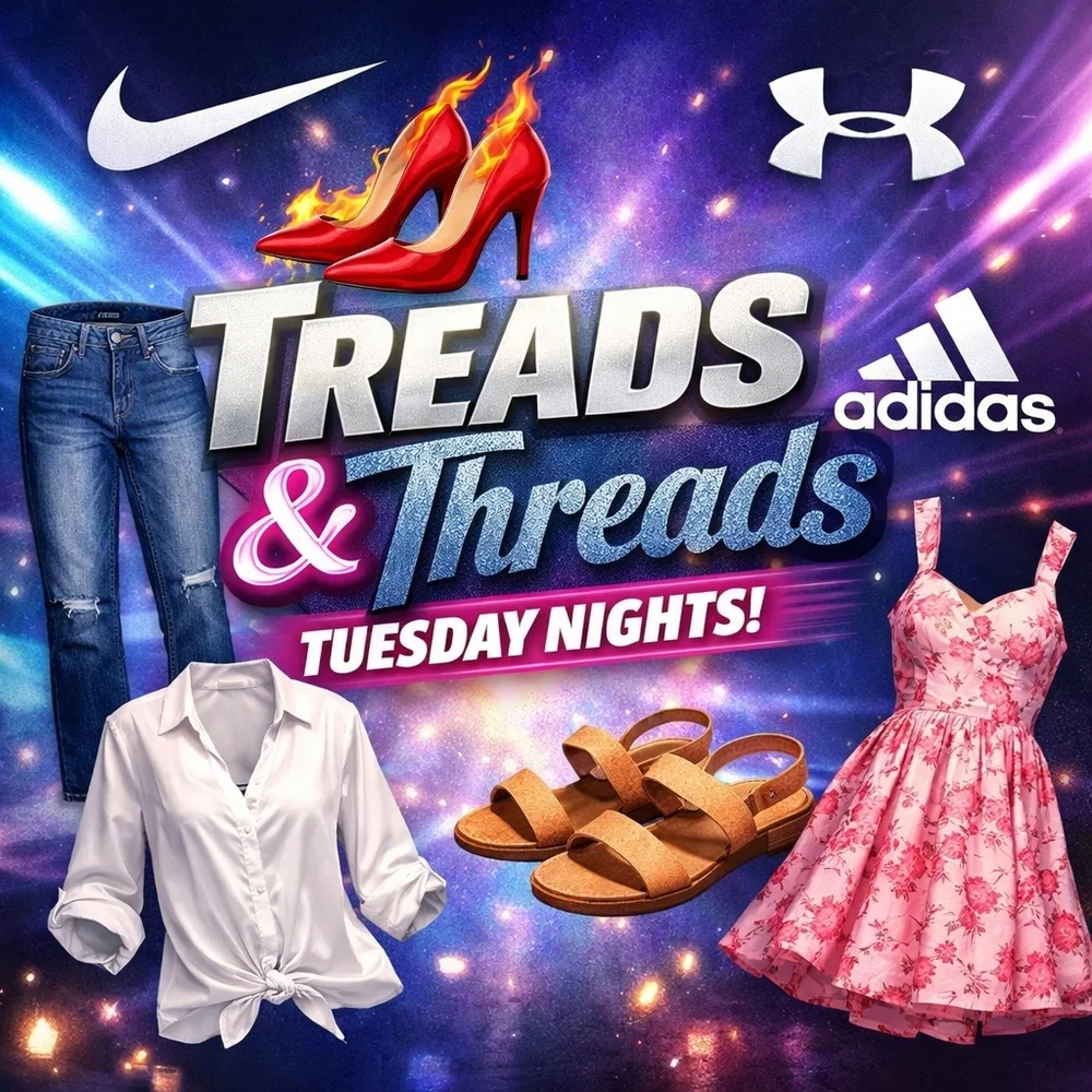 Tues Treads & Threads- SPECIAL DEALS TONIGHT ONLY - Early Start Time 5:30 - Picture 3 of 3